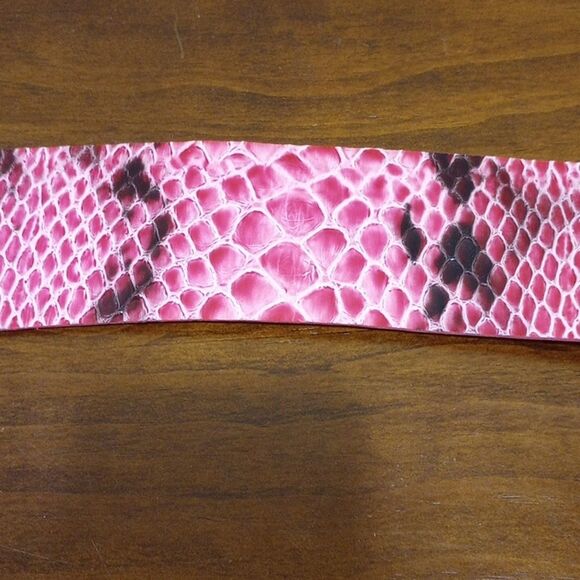 Mariella Burani Pink And Black Leather Snakeskin 3\